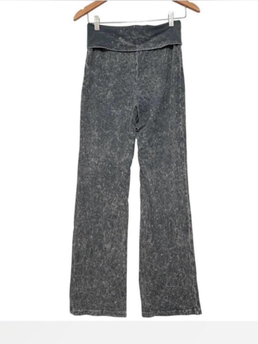 High-Waist Soft Flare Lounge Pants - Washed Charcoal